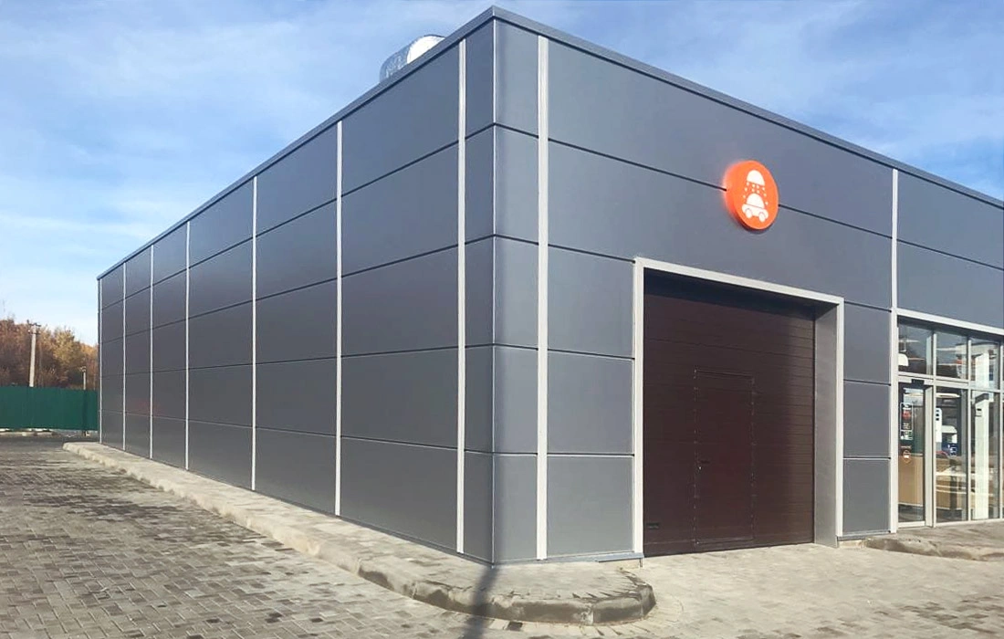 Применение фасадной системы Frontbase WP UNIQUE на АЗС «Сити‑Ойл»