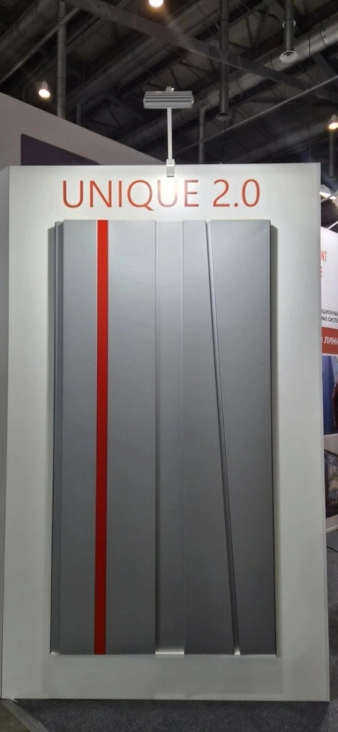 Образец фасадной системы UNIQUE 2.0 на стенде FRONTSIDE